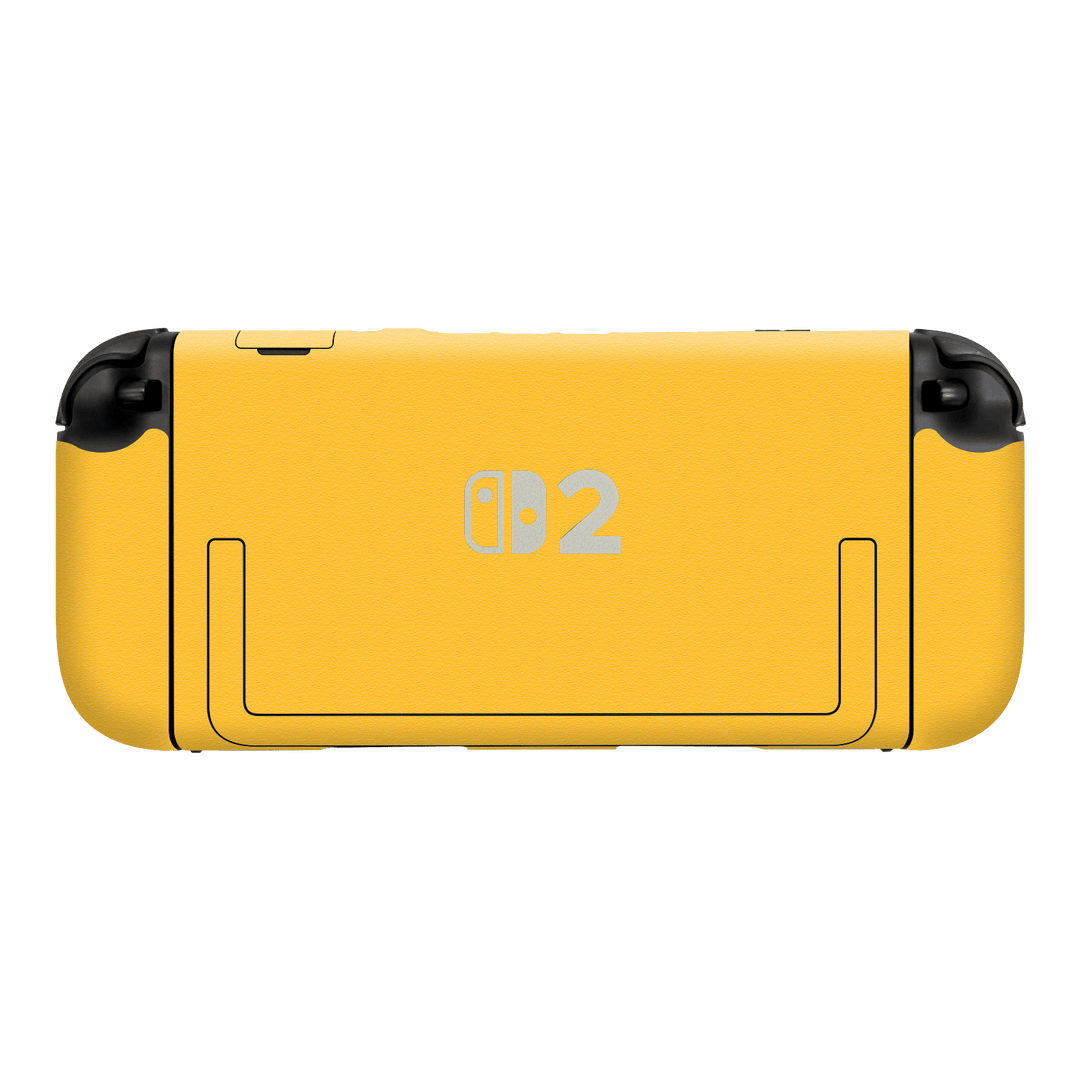 Nintendo Switch 2 Console Luxuria Tuscany Yellow Matt 3D Textured Skin Wrap Sticker Decal Cover Protector by QSKINZ | qskinz.com