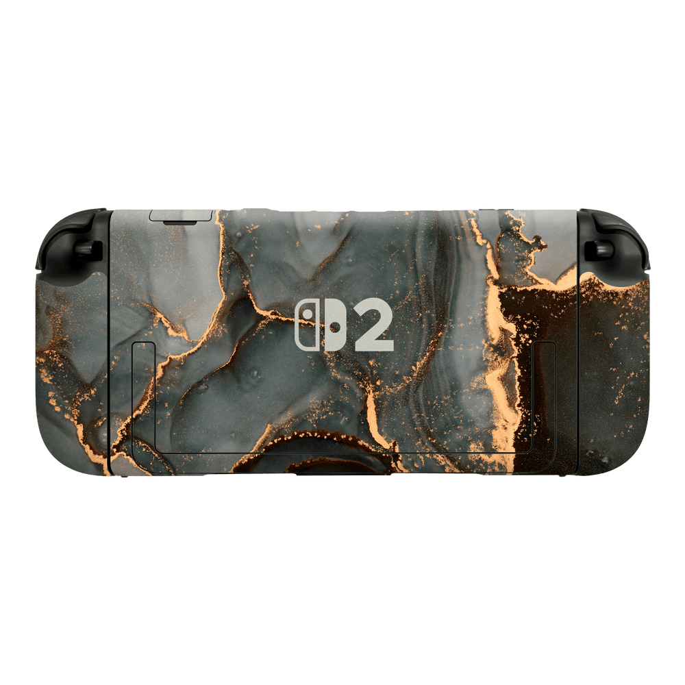 Nintendo Switch 2 Console Print Printed Custom SIGNATURE AGATE GEODE Deep Forest Skin, Wrap, Decal, Protector, Cover by QSKINZ | qskinz.com