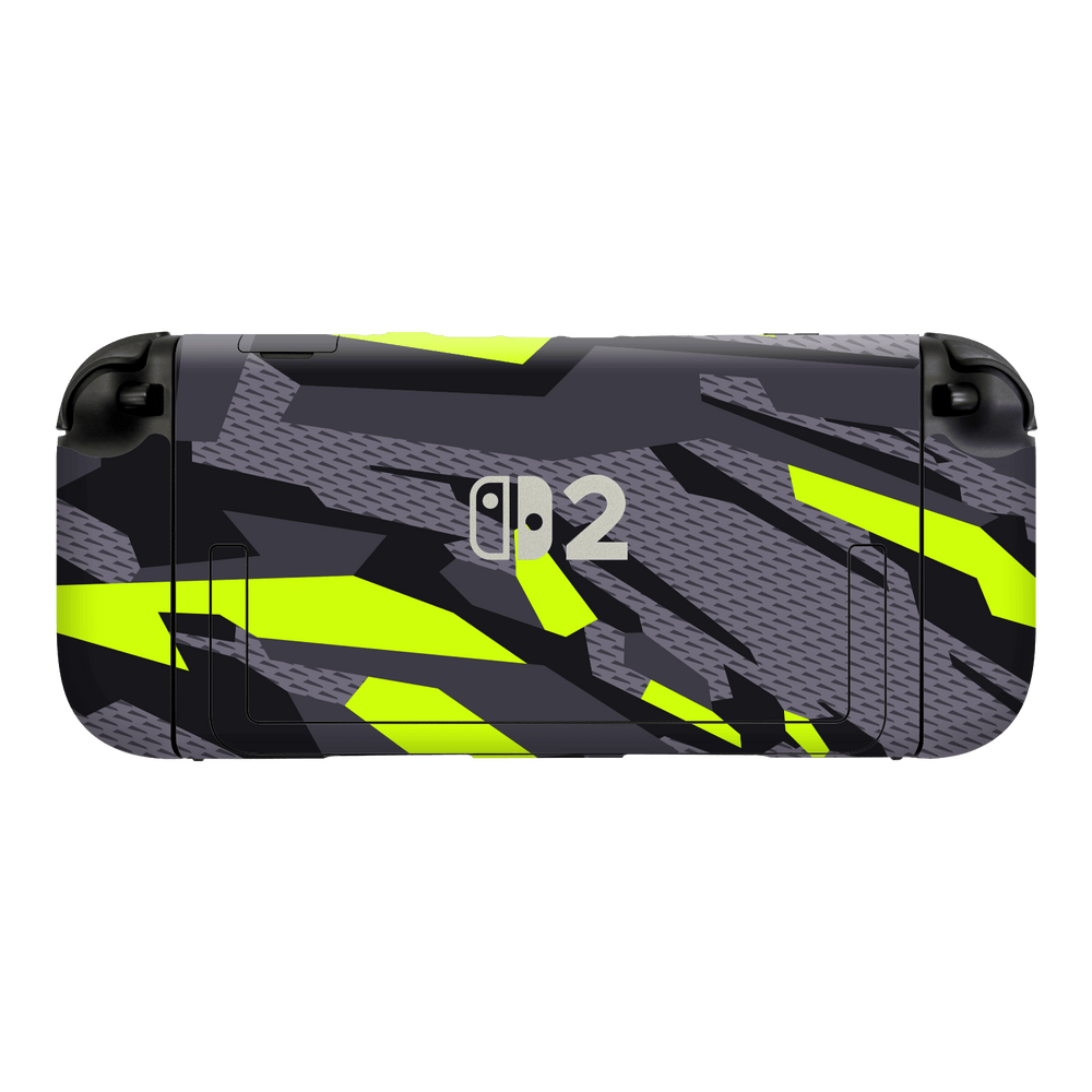 Nintendo Switch 2 Console Print Printed Custom SIGNATURE Abstract Green Camouflage Skin Wrap Sticker Decal Cover Protector by QSKINZ | qskinz.com