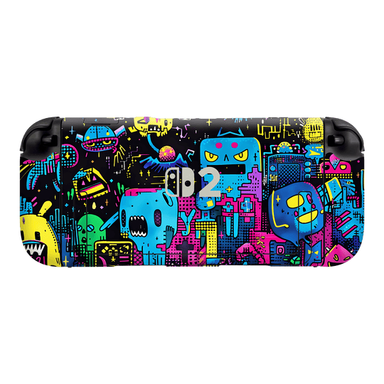 Nintendo Switch 2 Console Print Printed Custom SIGNATURE Arcade Rave Gaming Gamer Pixel Skin Wrap Sticker Decal Cover Protector by QSKINZ | QSKINZ.COM