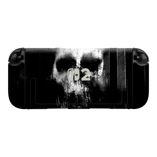 Nintendo Switch 2 Console Print Printed Custom SIGNATURE Horror Black & White SKULL Skin, Wrap, Decal, Protector, Cover by QSKINZ | qskinz.com