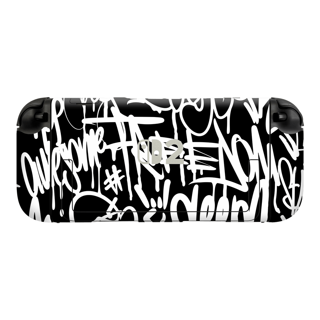 Nintendo Switch 2 Console Print Printed Custom SIGNATURE Monochrome Black and White Graffiti Skin Wrap Sticker Decal Cover Protector by QSKINZ | qskinz.com