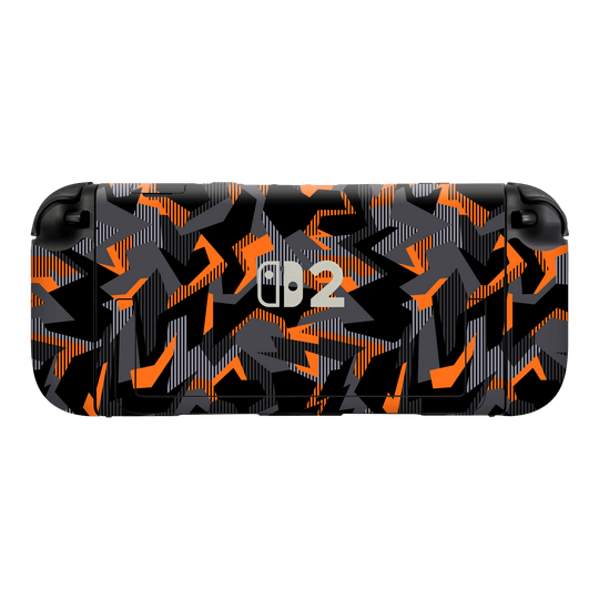 Nintendo Switch 2 Console Print Printed Custom SIGNATURE Sharp-Edged Orange Camo Camouflage Skin Wrap Sticker Decal Cover Protector by QSKINZ | qskinz.com