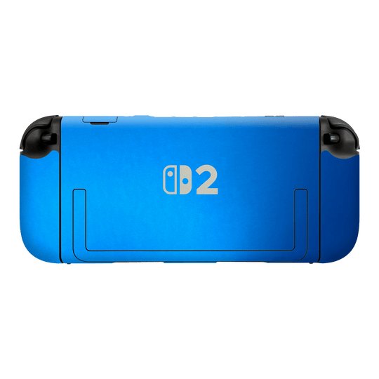 Nintendo Switch 2 Console Satin Blue Metallic Matt Matte Skin Wrap Sticker Decal Cover Protector by QSKINZ | qskinz.com