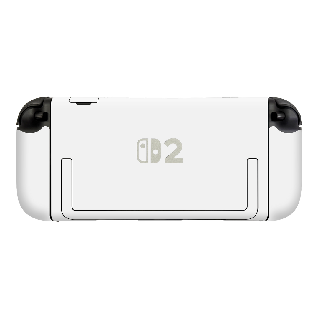Nintendo Switch 2 Console Soft-Touch Matte StealthMatte Polar White Skin Wrap Sticker Decal Cover Protector by QSKINZ | qskinz.com