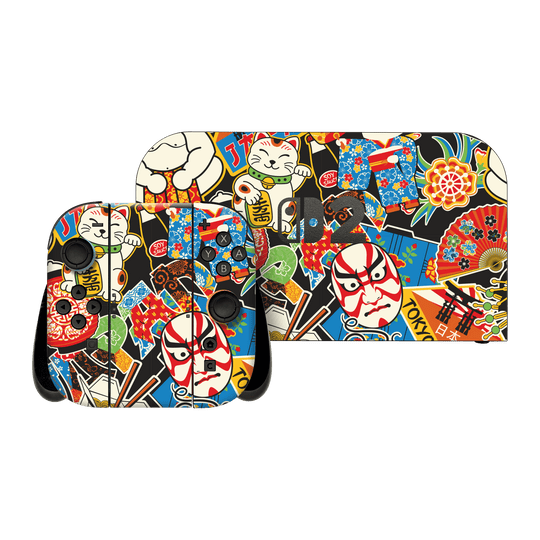 Nintendo Switch 2 Custom Printed SIGNATURE “Manga Tokyo Maneki” Japanese Art Skin Wrap Sticker Decal Cover Protector by QSKINZ | QSKINZ.COM