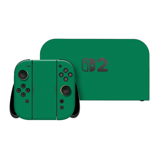 Nintendo Switch 2 Luxuria Veronese Green 3D Textured Skin Wrap Sticker Decal Cover Protector by QSKINZ | qskinz.com