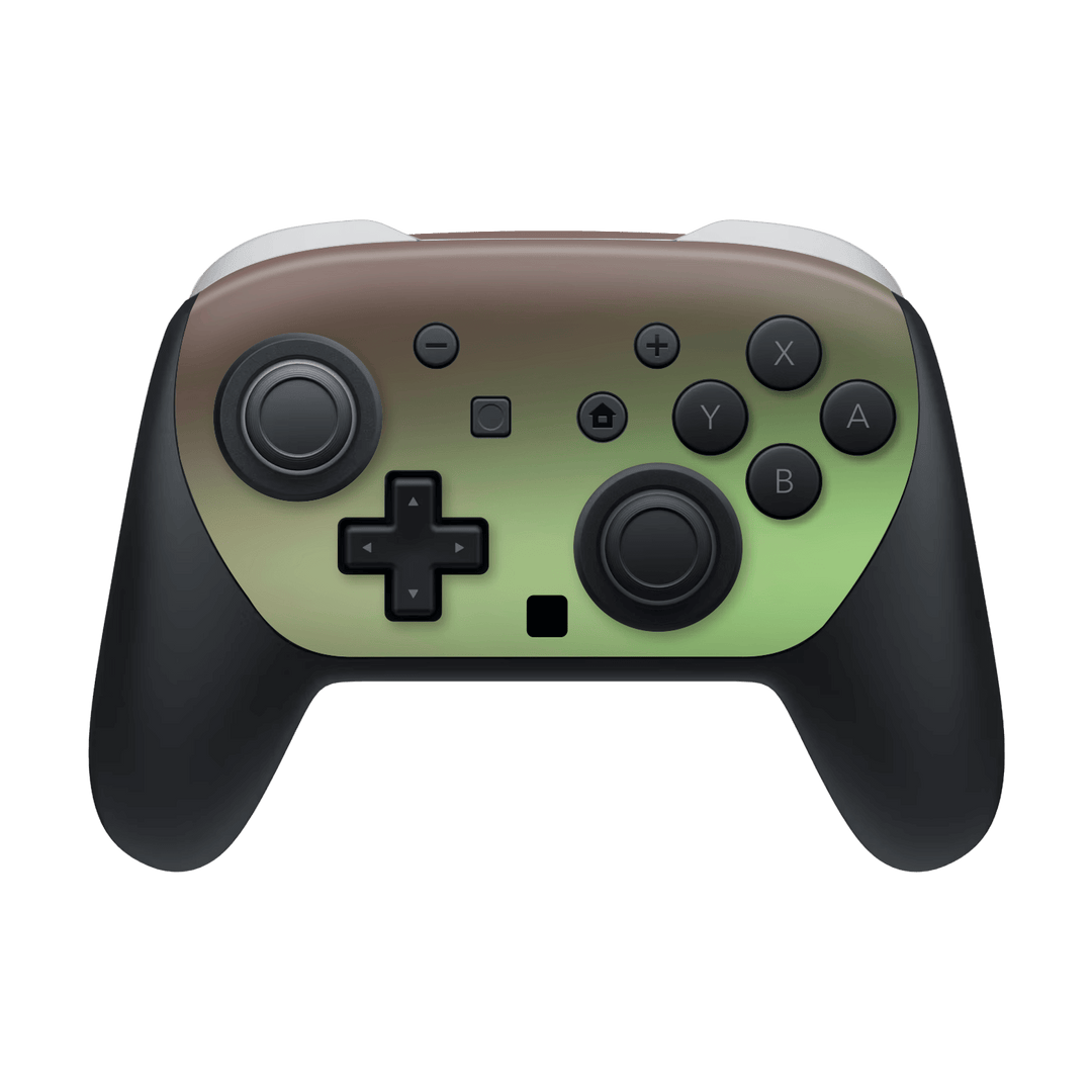 Nintendo Switch 2 PRO CONTROLLER Chameleon Avocado Colour-changing Metallic Skin Wrap Sticker Decal Cover Protector by QSKINZ | qskinz.com
