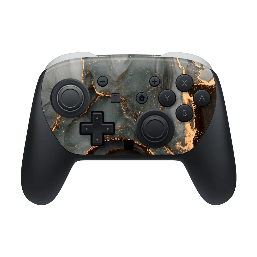 Nintendo Switch 2 PRO CONTROLLER Print Printed Custom SIGNATURE AGATE GEODE Deep Forest Skin, Wrap, Decal, Protector, Cover by QSKINZ | qskinz.com

