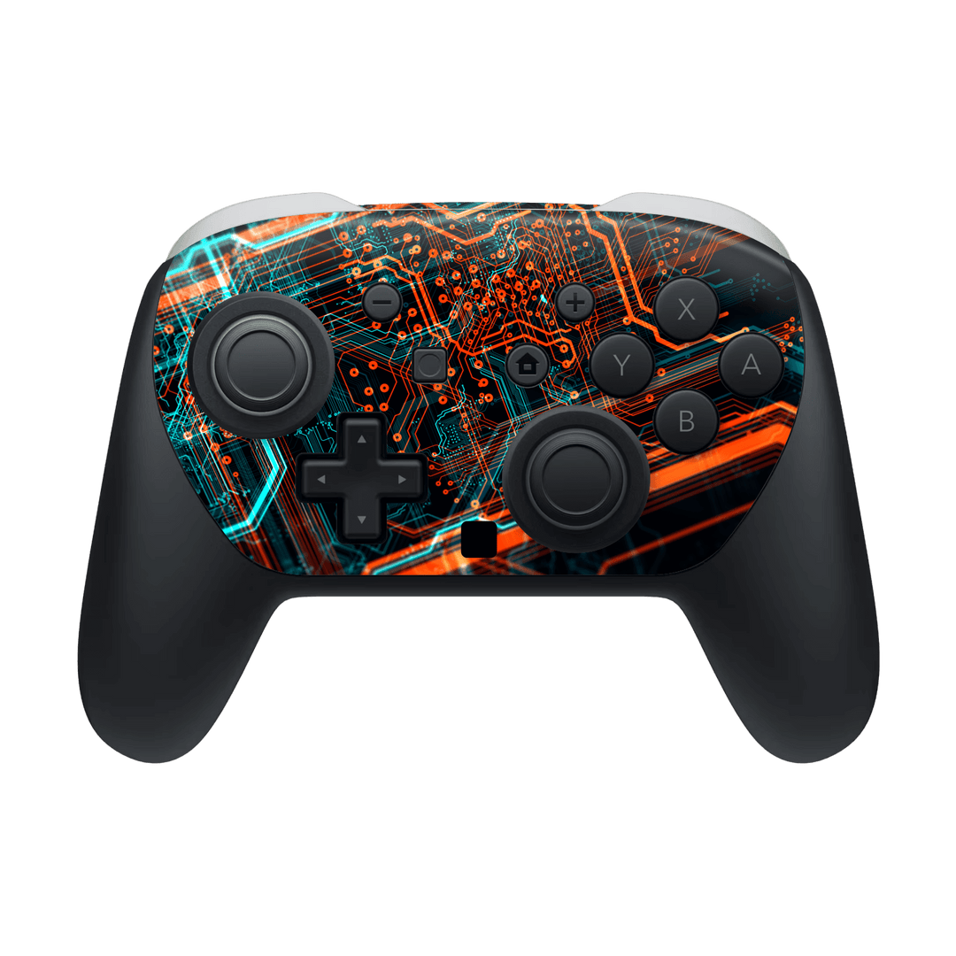Nintendo Switch 2 PRO CONTROLLER Print Printed Custom SIGNATURE NEON PCB Board Skin Wrap Sticker Decal Cover Protector by QSKINZ | qskinz.com
