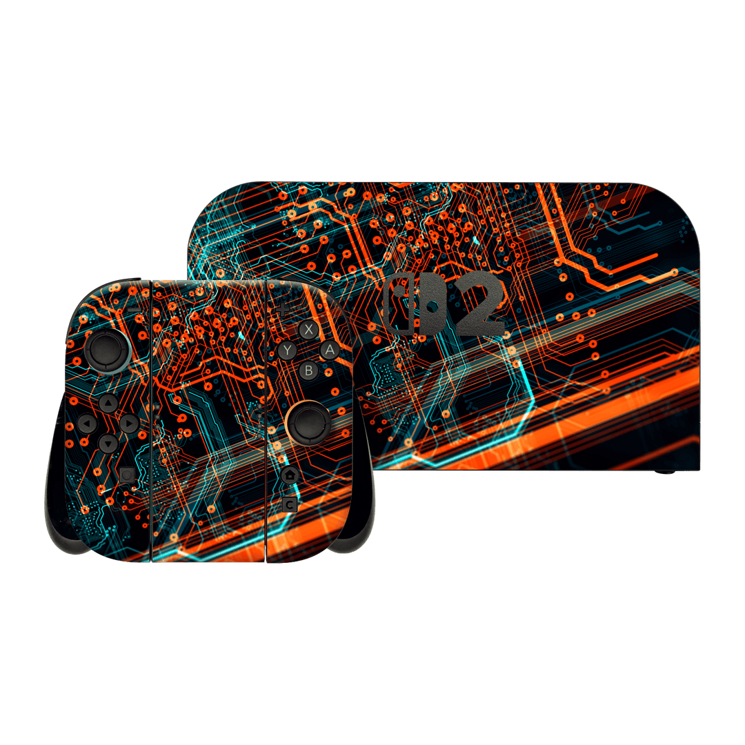 Nintendo Switch 2 Print Printed Custom SIGNATURE NEON PCB Board Skin Wrap Sticker Decal Cover Protector by QSKINZ | qskinz.com