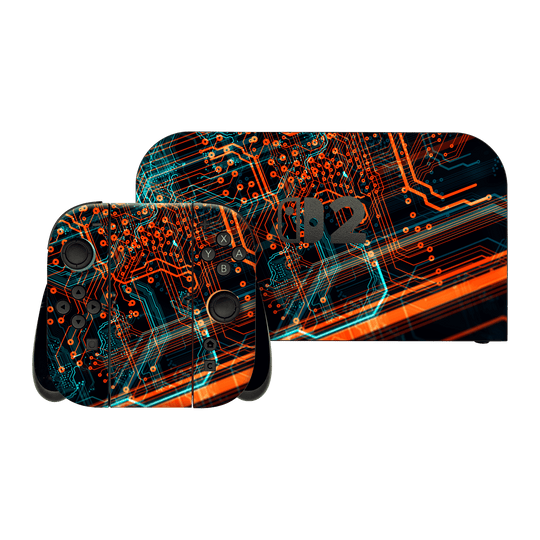 Nintendo Switch 2 Print Printed Custom SIGNATURE NEON PCB Board Skin Wrap Sticker Decal Cover Protector by QSKINZ | qskinz.com