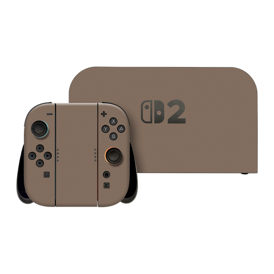 Nintendo Switch 2 Soft-Touch Matte StealthMatte Mocha Taupe Neutral Skin Wrap Sticker Decal Cover Protector by QSKINZ | qskinz.com