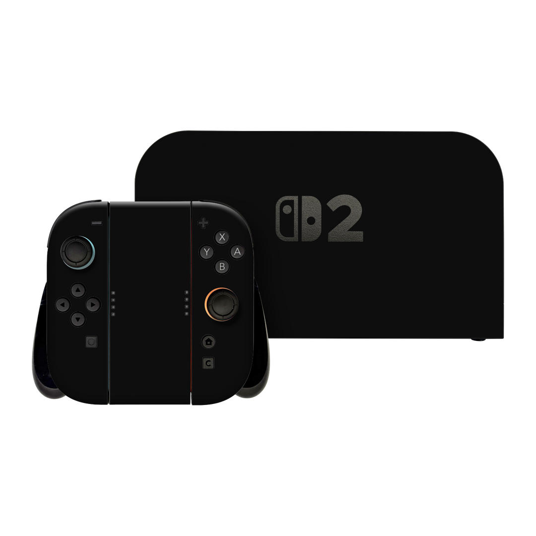 Nintendo Switch 2 Soft-Touch Matte StealthMatte Phantom Black Skin Wrap Sticker Decal Cover Protector by QSKINZ | qskinz.com