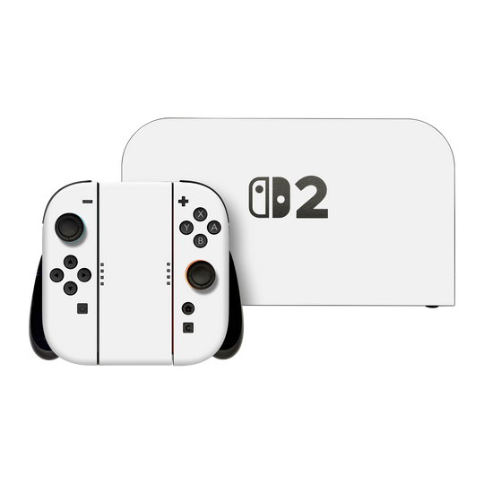 Nintendo Switch 2 Soft-Touch Matte StealthMatte Polar White Skin Wrap Sticker Decal Cover Protector by QSKINZ | qskinz.com
