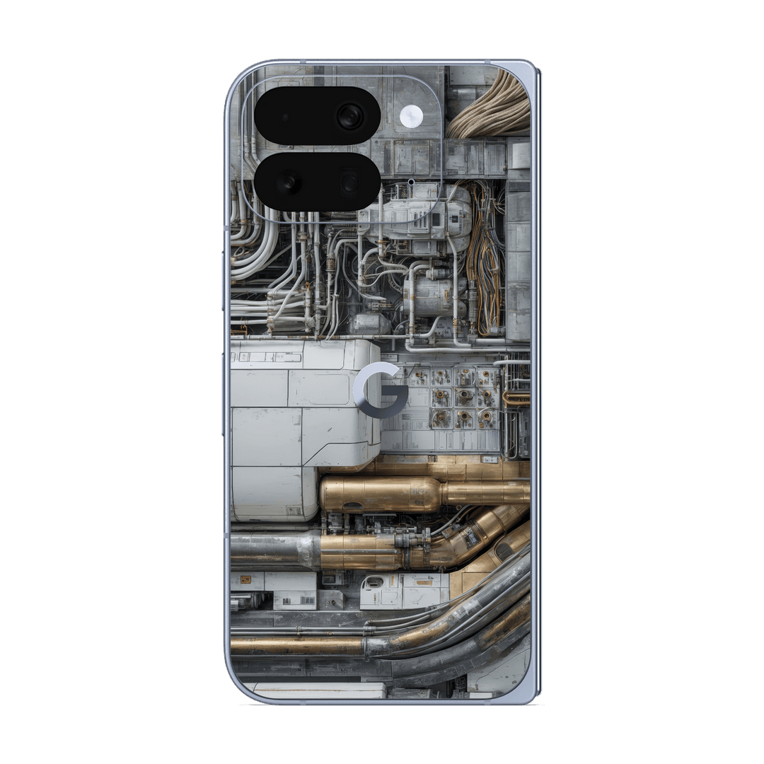 Pixel 10 Pro FOLD Custom Printed SIGNATURE “Industrial Metal Pipes” Skin Wrap Sticker Decal Cover Protector by QSKINZ | QSKINZ.COM