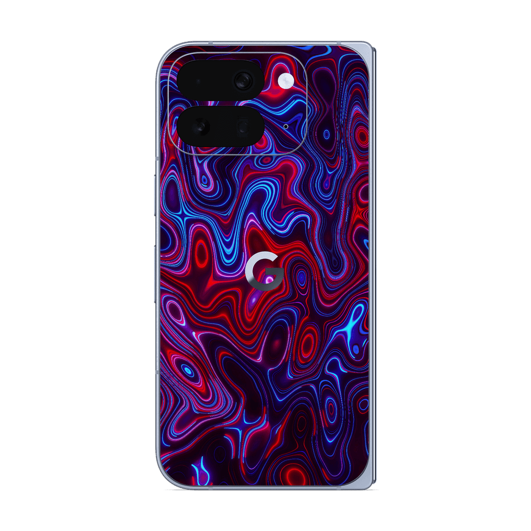 Pixel 10 Pro FOLD Print Printed Custom SIGNATURE Flux Fusion Purple Neon Skin Wrap Sticker Decal Cover Protector by QSKINZ | QSKINZ.COM