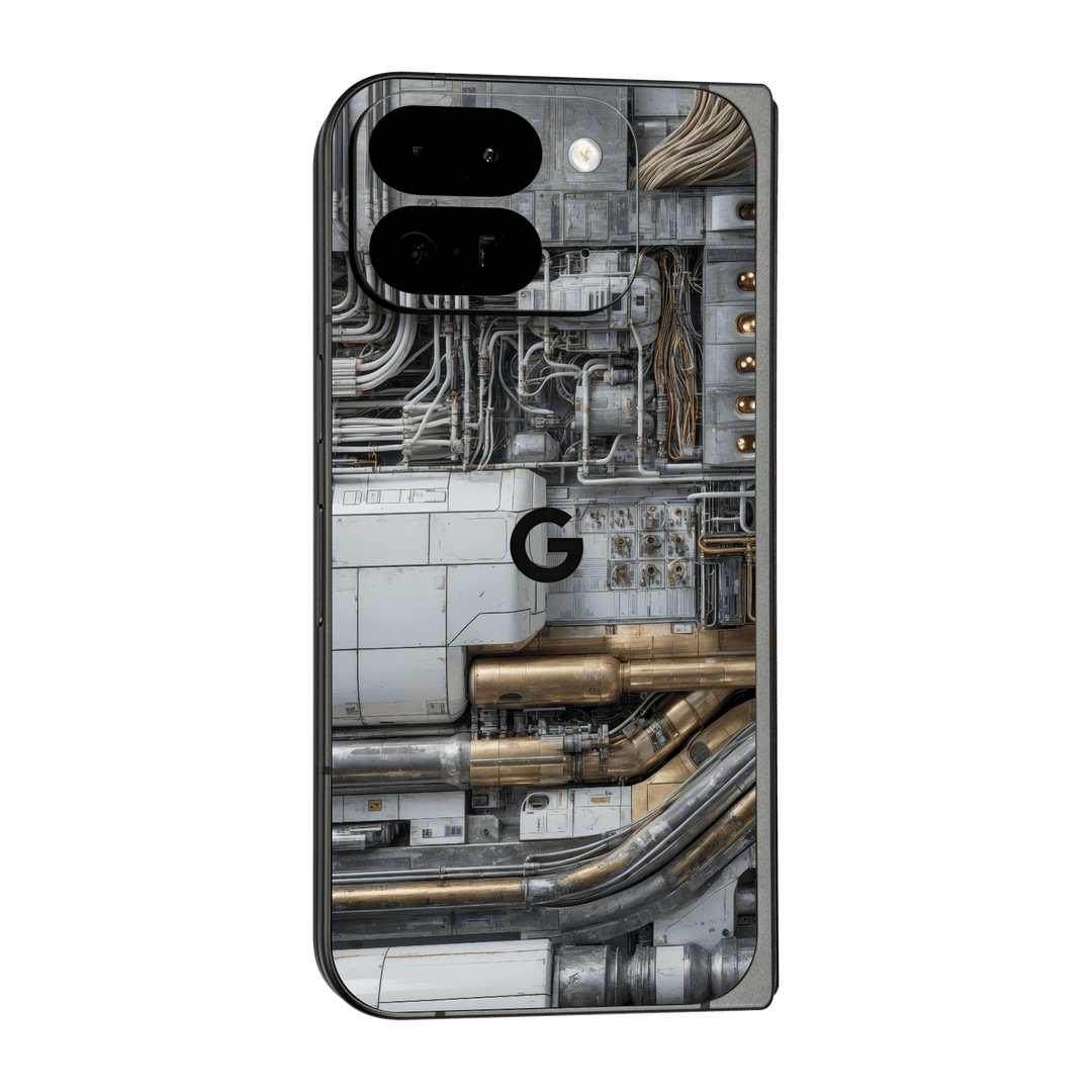 Pixel 9 Pro Fold Custom Printed SIGNATURE “Industrial Metal Pipes” Skin Wrap Sticker Decal Cover Protector by QSKINZ | QSKINZ.COM