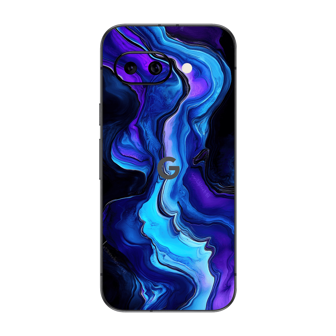 Pixel 9a Custom Printed SIGNATURE “Agate Geode Blue Marble” Art Skin Wrap Sticker Decal Cover Protector by QSKINZ | QSKINZ.COM