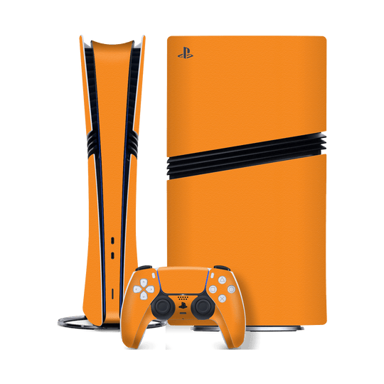 PlayStation 5 PRO (PS5 PRO) Luxuria Sunrise Orange Matt 3D Textured Skin Wrap Sticker Decal Cover Protector by QSKINZ | qskinz.com