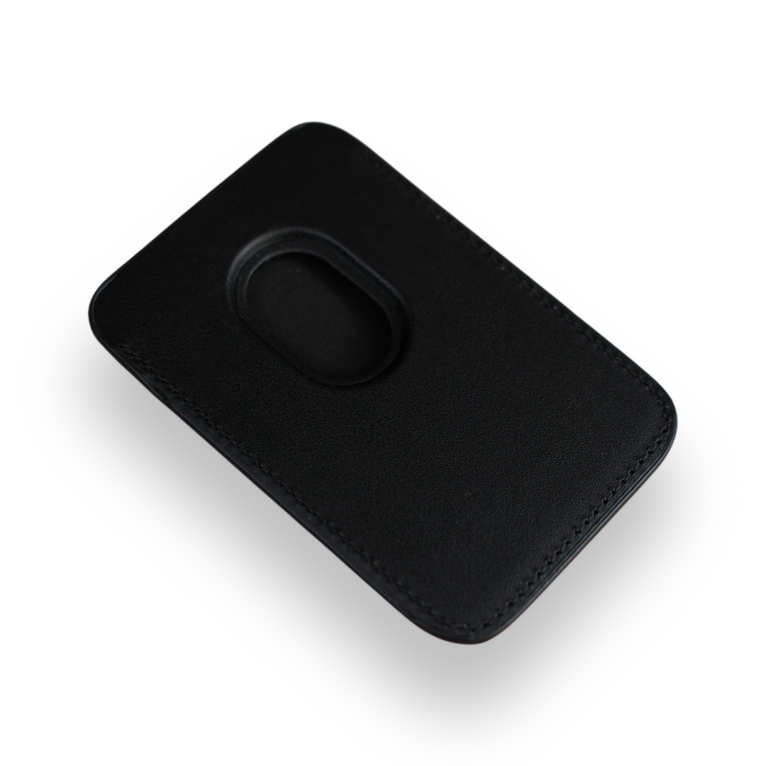 Premium Black Leather MagSafe® Wallet – Qskinz