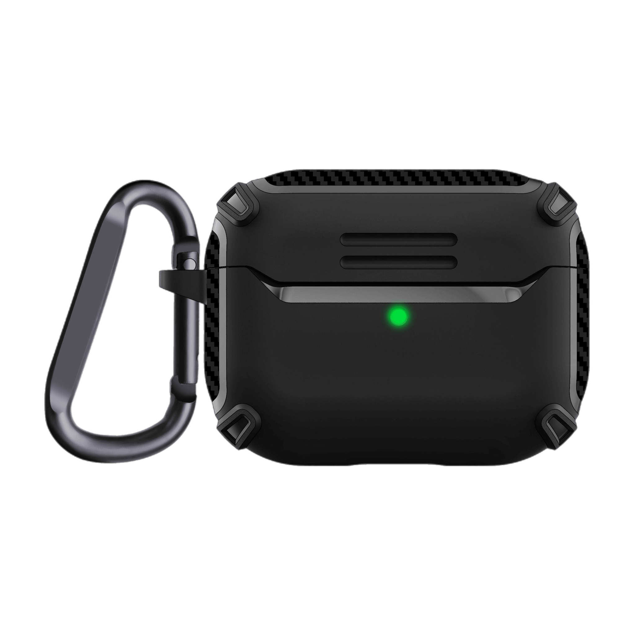 Qskinz AirPods Pro 2 case in black providing stylish and protective cover.