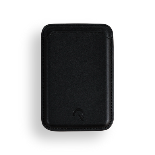 Qskinz Black MagSafe® Leather Card Wallet