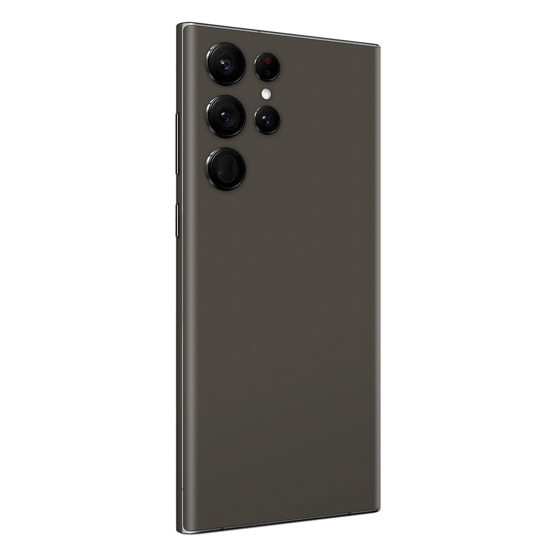 Samsung Galaxy S22 ULTRA Soft-Touch Matte StealthMatte Mystiq Dark Grey Skin Wrap Sticker Decal Cover Protector by QSKINZ | qskinz.com