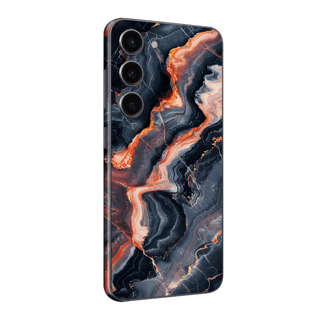 Samsung Galaxy S23 Print Printed Custom SIGNATURE Terra Noir Stone Marble Skin Wrap Sticker Decal Cover Protector by QSKINZ | QSKINZ.COM