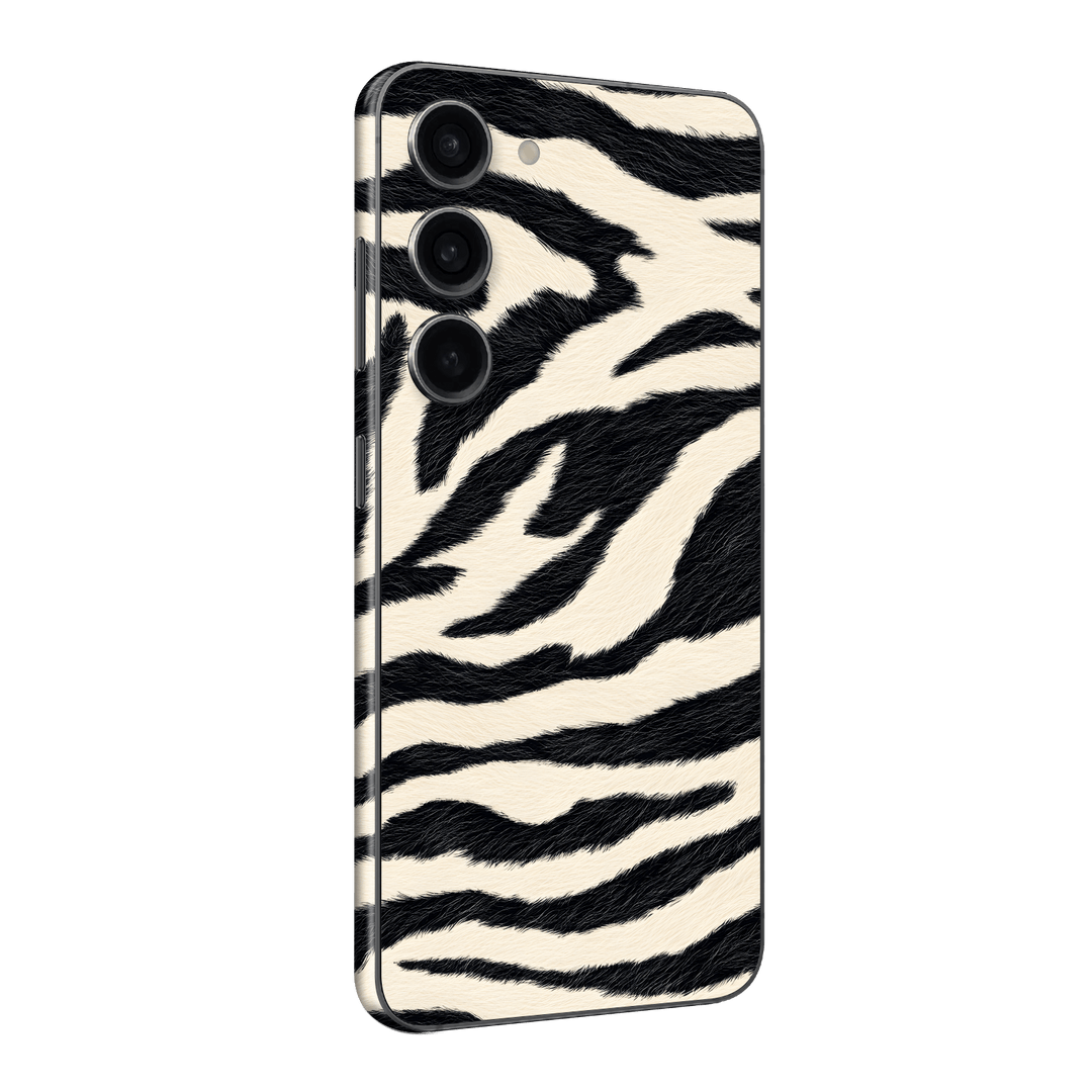 Samsung Galaxy S23 Print Printed Custom SIGNATURE Zebré Royale Zebra Print Skin Wrap Sticker Decal Cover Protector by QSKINZ | QSKINZ.COM