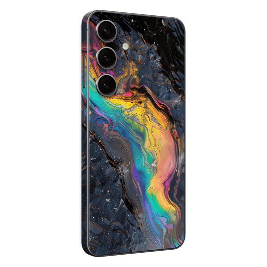 Samsung Galaxy S24 Print Printed Custom SIGNATURE Aurora Auroria Stone Marble Rainbow Skin Wrap Sticker Decal Cover Protector by QSKINZ | QSKINZ.COM