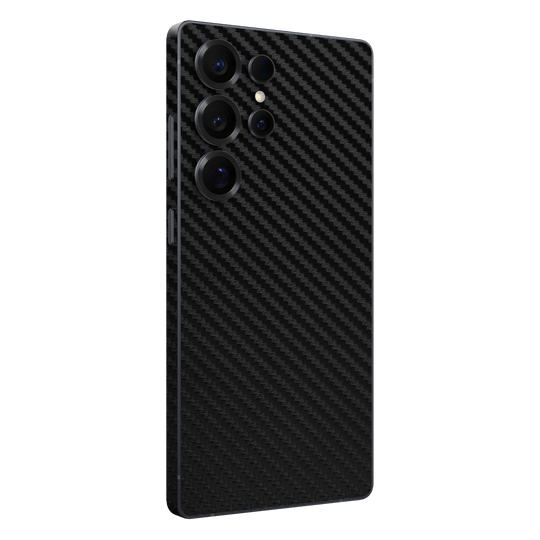 Samsung Galaxy S25 ULTRA Black 3D Textured Carbon Fibre Fiber Skin Wrap Sticker Decal Cover Protector by QSKINZ | qskinz.com