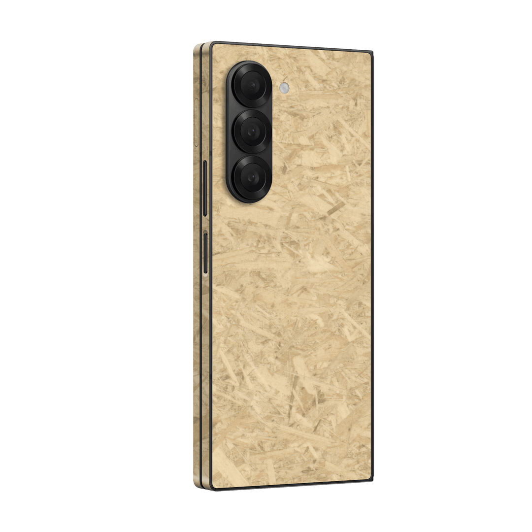 Samsung Galaxy Z Fold 6 (2024) Luxuria Chipboard Wood Wooden Skin Wrap Sticker Decal Cover Protector by Qskinz | Qskinz.com