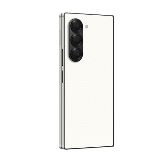 Samsung Galaxy Z Fold 6 (2024) Luxuria Daisy White Matt 3D Textured Skin Wrap Sticker Decal Cover Protector by Qskinz | Qskinz.com