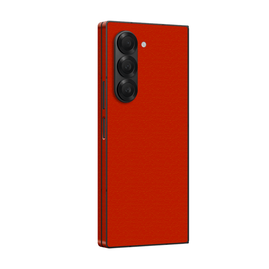 Samsung Galaxy Z Fold 6 (2024) Luxuria Red Cherry Juice Matt 3D Textured Skin Wrap Sticker Decal Cover Protector by Qskinz | Qskinz.com