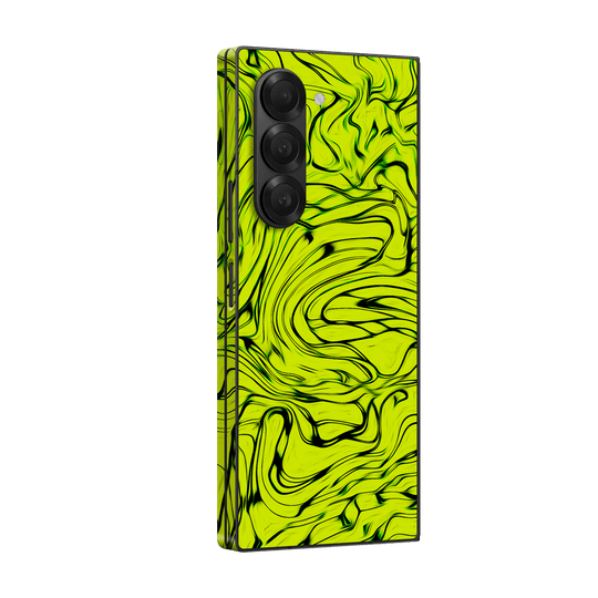 Samsung Galaxy Z FOLD 6 Print Printed Custom SIGNATURE Hypnotic Green Electric Jade Skin Wrap Sticker Decal Cover Protector by QSKINZ | QSKINZ.COM