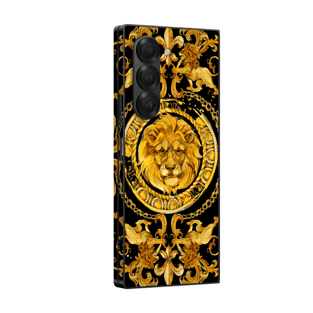 Samsung Galaxy Z Fold 6 (2024) Print Printed Custom SIGNATURE Baroque Gold Ornaments Skin Wrap Sticker Decal Cover Protector by Qskinz | Qskinz.com