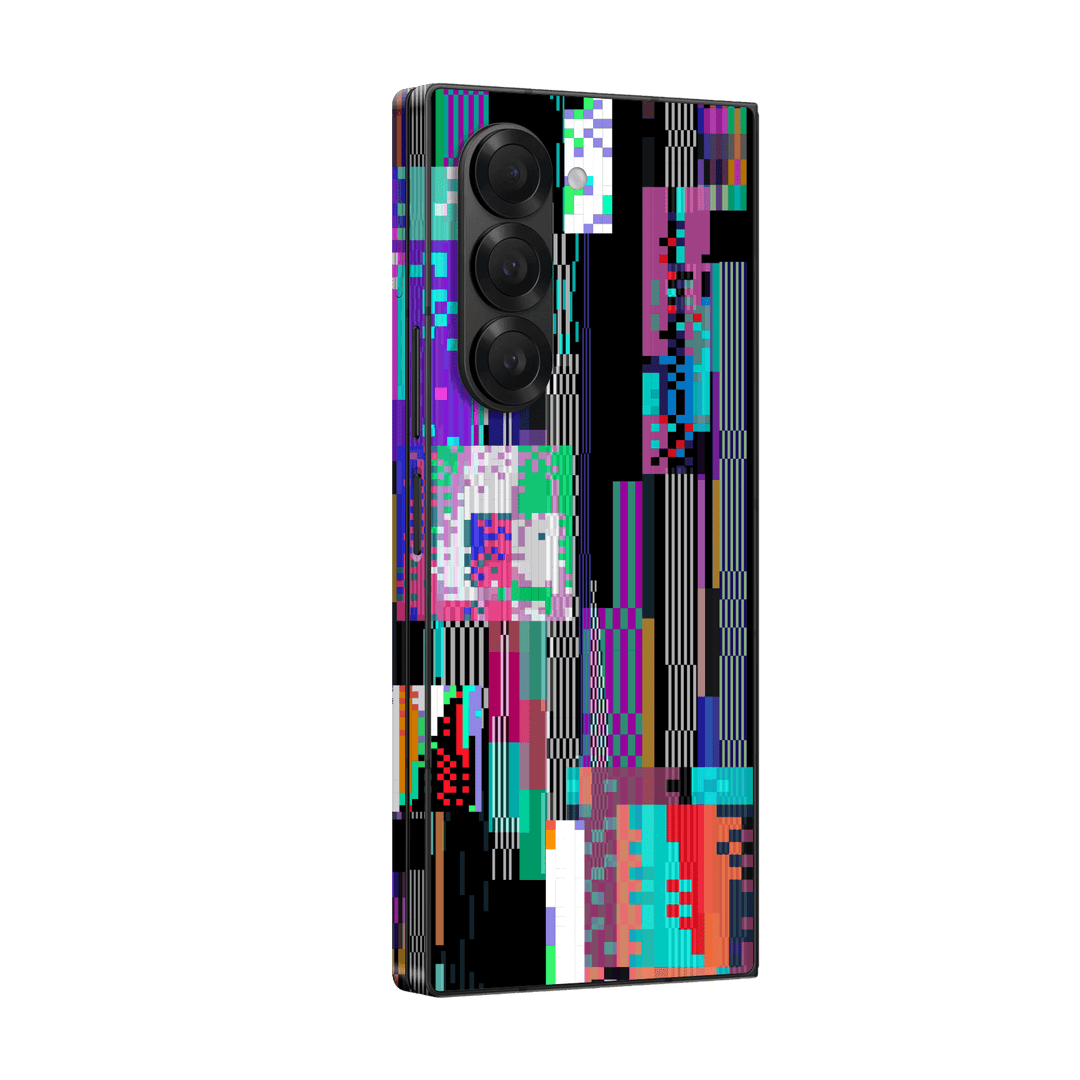 Samsung Galaxy Z FOLD 6 (2024) Print Printed Custom SIGNATURE Glitchscape Glitch No Signal Colours Skin Wrap Sticker Decal Cover Protector by QSKINZ | QSKINZ.COM