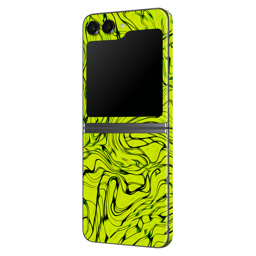 Samsung Z Flip 5 Print Printed Custom SIGNATURE Hypnotic Green Electric Jade Skin Wrap Sticker Decal Cover Protector by QSKINZ | QSKINZ.COM