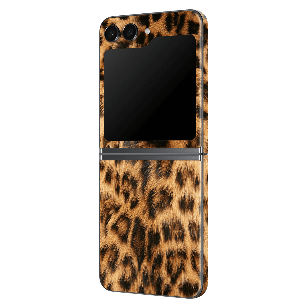 Samsung Z Flip 5 Print Printed Custom SIGNATURE Leo Reverie Leopard Print Skin Wrap Sticker Decal Cover Protector by QSKINZ | QSKINZ.COM