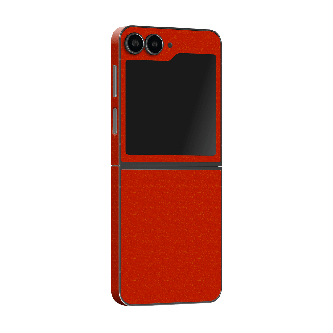 Samsung Galaxy Z Flip 6 (2024) Luxuria Red Cherry Juice Matt 3D Textured Skin Wrap Sticker Decal Cover Protector by Qskinz | Qskinz.com