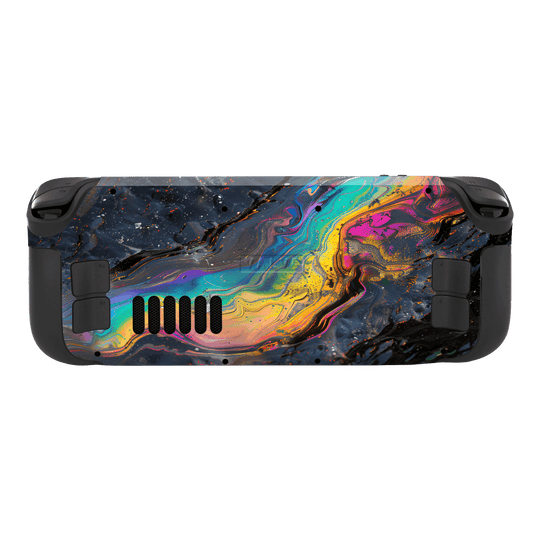 Steam Deck Oled Print Printed Custom SIGNATURE Aurora Auroria Stone Marble Rainbow Skin Wrap Sticker Decal Cover Protector by QSKINZ | QSKINZ.COM