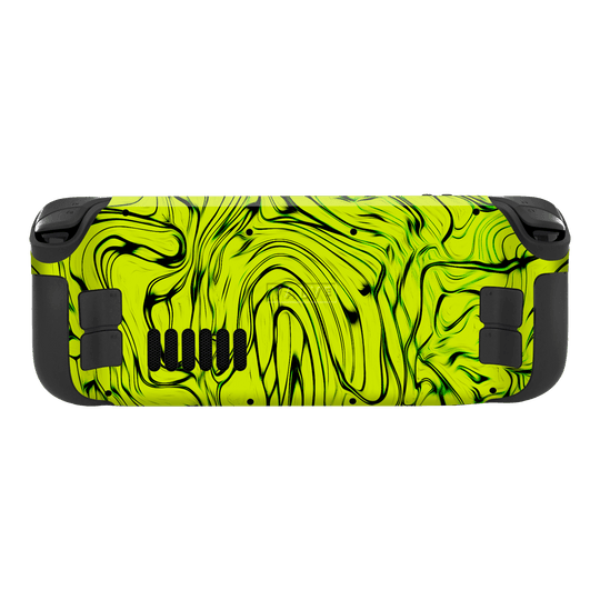 Steam Deck Oled Print Printed Custom SIGNATURE Hypnotic Green Electric Jade Skin Wrap Sticker Decal Cover Protector by QSKINZ | QSKINZ.COM