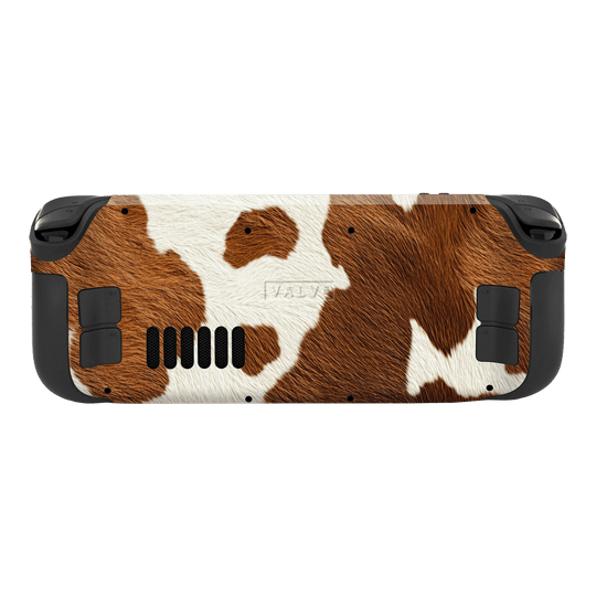 Steam Deck Oled Print Printed Custom SIGNATURE MOO Cow Print Cowhide Skin Wrap Sticker Decal Cover Protector by QSKINZ | QSKINZ.COM