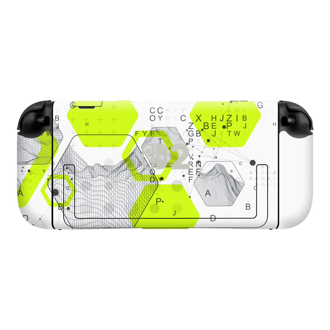 Switch 2 Printed Custom SIGNATURE “Neural Realm” AI Science Green & White Skin Wrap Sticker Decal Cover Protector by QSKINZ | QSKINZ.COM