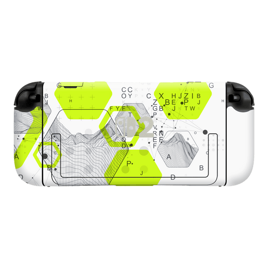 Switch 2 Printed Custom SIGNATURE “Neural Realm” AI Science Green & White Skin Wrap Sticker Decal Cover Protector by QSKINZ | QSKINZ.COM
