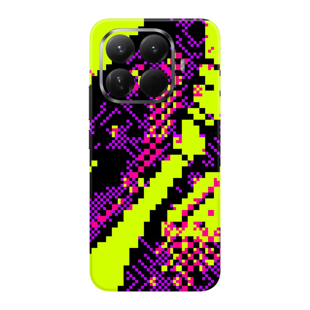 Xiaomi 15T PRO Custom Printed SIGNATURE “Neonix” Purple Green Pixelated Skin Wrap Sticker Decal Cover Protector by QSKINZ | QSKINZ.COM