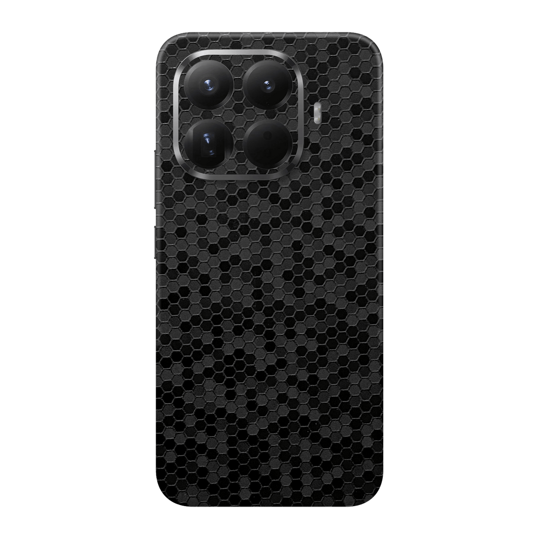 Xiaomi 15T PRO Luxuria Black Honeycomb 3D Textured Skin Wrap Sticker Decal Cover Protector by QSKINZ | qskinz.com