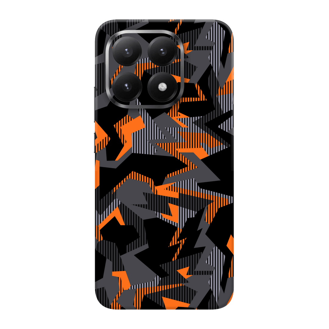 Xiaomi 15T Print Printed Custom SIGNATURE Sharp-Edged Orange Camo Camouflage Skin Wrap Sticker Decal Cover Protector by QSKINZ | qskinz.com