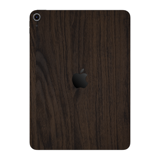 iPad 11 (A16) Premium Wood Wooden Dark Walnut Matte Textured Skin Wrap Sticker Decal Cover Protector by QSKINZ | qskinz.com